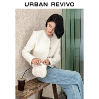 URBAN REVIVO 法式轻熟风高级感小香圆领外套