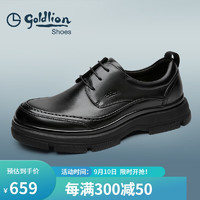 金利来男鞋商务正装鞋舒适耐磨时尚德比皮鞋G571330486AAA黑色43