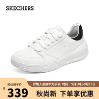 斯凯奇（SKECHERS）缓震透气休闲运动板鞋185020 白色/黑色/WBK 37.50 