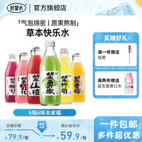 HOPE WATER 好望水 全家福 6味一箱望山楂望柠檬望梅好望杏福橄榄气泡水果汁饮料维C 全家福 6味一箱