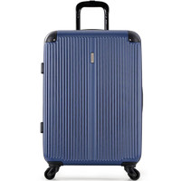 爱华仕（OIWAS）行李箱男20英寸登机旅行箱24英寸大容量密码拉杆箱防刮蹭 深蓝色 24英寸