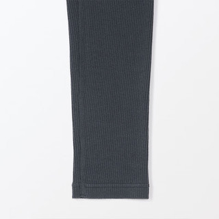 无印良品（MUJI）女式 弹力 罗纹织 十分长收腿裤 打底裤 DGA14C3A 深灰色 XL 165-170/100-105A