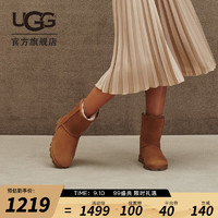 UGG 女士雪地靴基础款休闲圆头平底经典舒适短筒靴1115032 CHE | 栗色 39