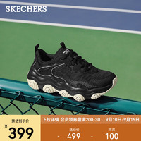 斯凯奇（Skechers）夏季新时尚啵啵熊轻质运动鞋厚底老爹鞋女896246 黑色/自然色/BKNT 35