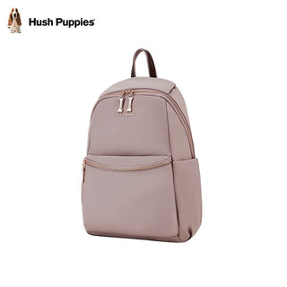 暇步士（Hush Puppies）双肩包女清新纯色小背包包女包时尚出行 粉色