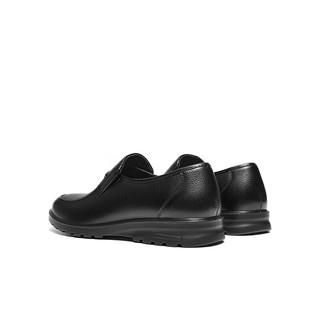 红蜻蜓一脚蹬乐福鞋商务休闲皮鞋中老年爸爸鞋 WJA33128黑色44