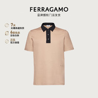 菲拉格慕（Ferragamo）男士米色短袖Polo衫0764696_.  _  S