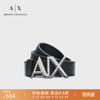 阿玛尼 EMPORIO ARMANIARMANI EXCHANGE皮带AX女士时尚徽标带头板扣腰带礼盒