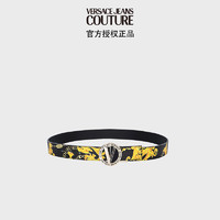 范思哲Versace Jeans Couture 男士RODEO BUCKLE板扣皮带 黑色85