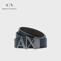 阿玛尼 EMPORIO ARMANIARMANI EXCHANGE皮带AX男士亮金徽标带头礼盒装腰带