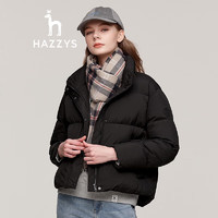 哈吉斯（HAZZYS）女装 冬轻便保暖休闲羽绒服ASFSU0ADX20 黑色BK 155/80A 36