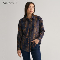 GANT甘特20女士时尚棉质长袖衬衫|4300241 433夜蓝色 32
