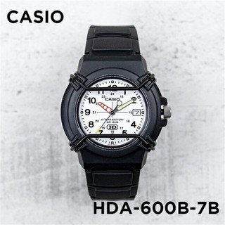 卡西欧（CASIO）手表男 HDA-600B-7B 复古防水游泳表带夜光黑白表 MW-600F-2A黑色兰盘 带日历 夜