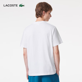 LACOSTE法国鳄鱼男士T恤|TH6396 001/白色 4/175