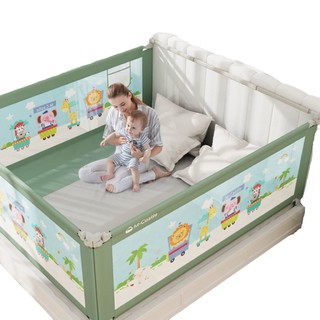 M-CASTLE MC402 婴儿床护栏 单面装 冰绿色 1.2m
