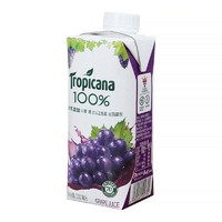 PLUS会员：Tropicana 纯果乐 百事可乐 纯果乐 Tropicana 葡萄汁 100%果汁 饮料整箱 330ml*12盒