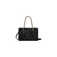 TORY BURCH 汤丽柏琦 Fleming系列 女士羊皮革手提包 152334 黑色 迷你