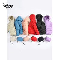 Disney 迪士尼 23宝宝新款儿童羽绒服轻薄秋冬男童女童保暖纯色白鸭绒童装外套