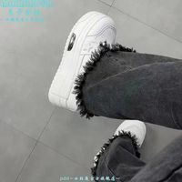 莱卡金顿 厚底星星松糕休闲板鞋女2023秋新款小个子增高百搭小白鞋