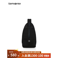 新秀丽（Samsonite）斜挎包2023商务胸包 大容量单肩包男士 KL5*005 黑色