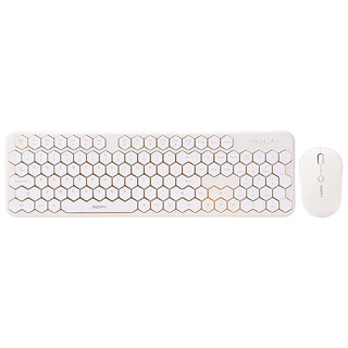 MOFii 摩天手 Honey S 无线 菱形键鼠套装 女生办公键鼠套装 鼠标 电脑键盘 笔记本键盘 米白色
