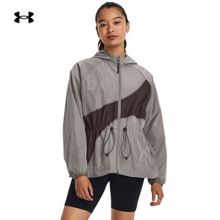 安德玛 UNDERARMOUR）秋冬RUSH女子梭织训练运动夹克1379763 灰色294 M