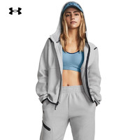 安德玛（UNDERARMOUR）秋冬Unstoppable女子抓绒训练运动外套1379842 灰色011 M