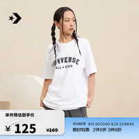 匡威（Converse） 初秋男女同款黑白撞色字母短袖潮流T恤10024566 10024566-A04 M