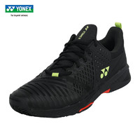 尤尼克斯（YONEX）夏季透气网球鞋 男款运动减震舒适休闲跑步网鞋 SHTS3MACEX-黑青柠绿(男款) 44