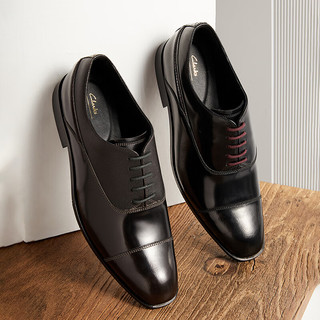Clarks其乐工艺系列男鞋商务正装皮鞋舒适牛津鞋新婚鞋 黑色261745447 41.5