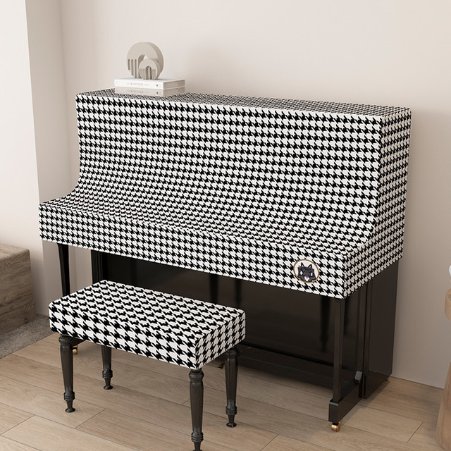 元媛 钢琴防尘罩雅马哈半罩复古轻奢KAWAI钢琴罩现代简约琴凳罩可定制