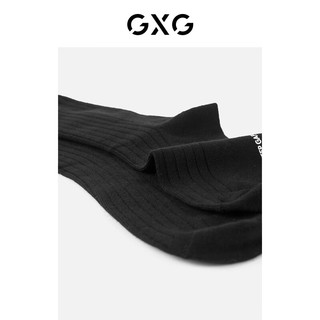 GXG男士袜子中筒袜运动短袜黑色商务长袜吸汗防臭棉袜子夏季 深红色 均码