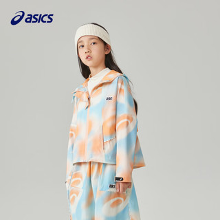 asics亚瑟士童装女童儿童梭织外套三防科技运动外套 8856灯塔橙 150cm