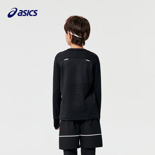 asics/亚瑟士童装20男女童保暖针织长袖T恤舒适吸湿速干 001黑色 130cm