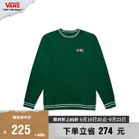 VANS范斯 男女套头卫衣绿色简约复古 绿色 XXL