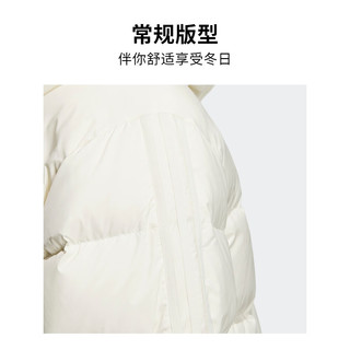 adidas阿迪达斯轻运动男女冬季运动保暖连帽羽绒服IK2393 乳白色 A/2XS