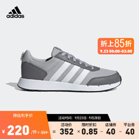 adidas阿迪达斯轻运动RUN50S男女简约复古跑步运动鞋 浅灰色/深灰色/白色 44.5(275mm)