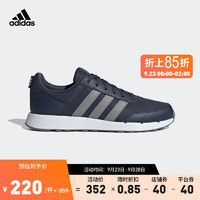 adidas阿迪达斯轻运动RUN50S男女简约复古跑步运动鞋 藏青色/灰色 42(260mm)