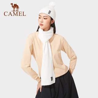 骆驼（CAMEL）户外套装秋冬野外郊游旅行休闲针织两件套帽子 A9W3K3117，黑色 均码