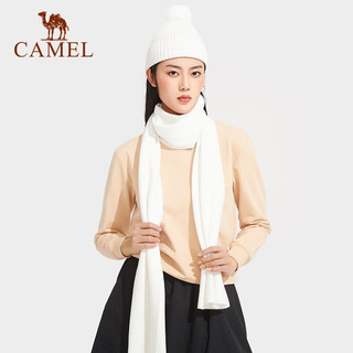 骆驼（CAMEL）户外套装秋冬野外郊游旅行休闲针织两件套帽子 A9W3K3117，黑色 均码