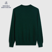 布克兄弟（BrooksBrothers）男士新绵羊毛圆领纯色休闲薄针织衫 3002-深绿色 XS