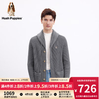 Hush Puppies暇步士男装2023冬商务休闲时尚百搭针织开衫毛衣 068中灰3 S