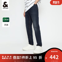 杰克·琼斯（JACK&JONES）秋季休闲百搭修身直筒复古弹力舒适水洗牛仔裤子223332038 160牛仔蓝 165/72A(W28/L30