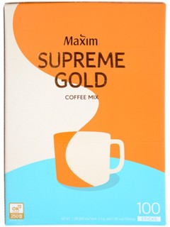 朴叙俊代言 韩国东西麦馨金牌拿铁咖啡黄金速溶咖啡100条盒装