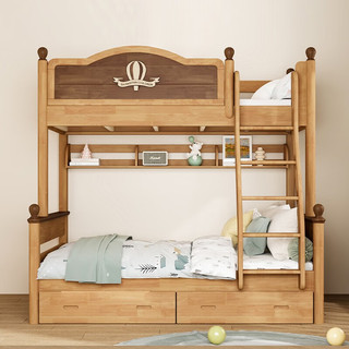 顾家家居（KUKA）上下层实木床高低床儿童床上下铺双层子母床成人上下铺床全实木床 1.5M高低床单床