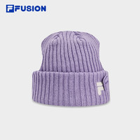FILA FUSION斐乐潮牌款小F多彩针织帽时尚毛线帽 极光紫-VT XS