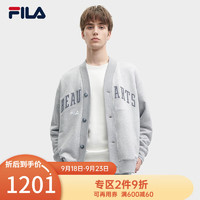 FILA X Études斐乐款针织长袖外套2023冬上衣 云雾花灰-MG 175/96A/L