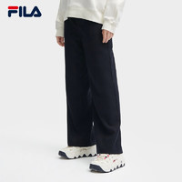 FILA X Études 斐乐女士梭织长裤2023冬休闲舒适阔腿裤 传奇蓝-NV 160/62A/S