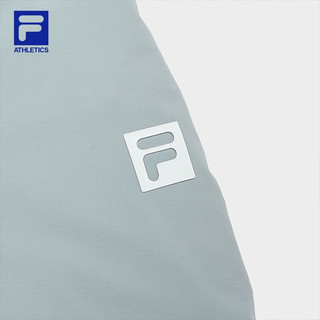 FILA 斐乐男士轻薄羽绒服基础运动连帽外套 蓝灰色-BU 170/92A/M