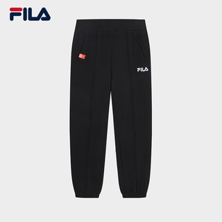 斐乐（FILA） x MAGIC STICK女子针织长裤简约收口运动休闲裤 正黑色-BK 175/74A/XL